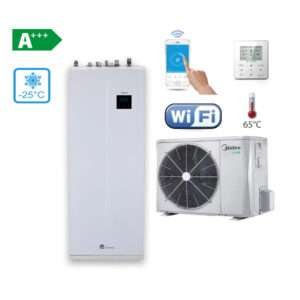 Šilumos siurblys oras-vanduo su integruota vandens talpa 190l Midea M-thermal Arctic HBT-A100/190CDS90GN8-B / MHA-V8W/D2N8-B (-25°C)
