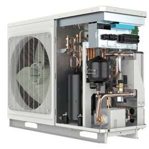 Šilumos siurblys oras/vanduo Gree Versati IV monoblokas 10,2/10,2 kW R32 trifazis